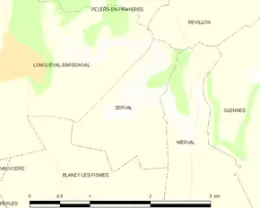 Poziția localității Serval