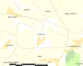 Poziția localității Le Sourd