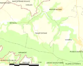 Poziția localității Taillefontaine