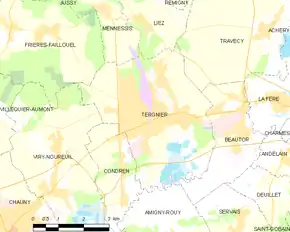 Poziția localității Tergnier