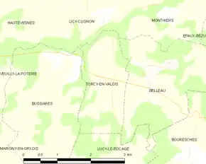 Poziția localității Torcy-en-Valois