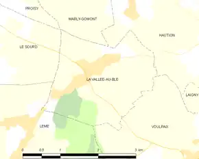 Poziția localității La Vallée-au-Blé