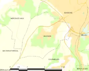 Poziția localității Vauxbuin