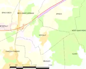 Poziția localității Verdilly