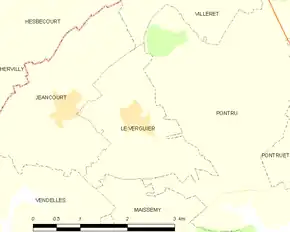 Poziția localității Le Verguier