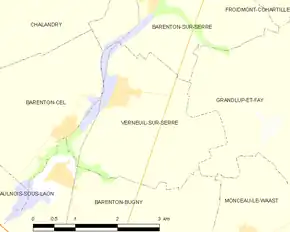 Poziția localității Verneuil-sur-Serre