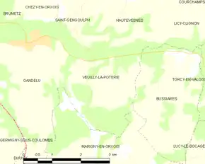 Poziția localității Veuilly-la-Poterie