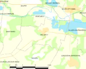 Poziția localității Viel-Arcy