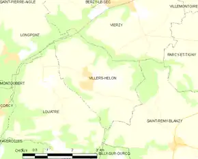Poziția localității Villers-Hélon