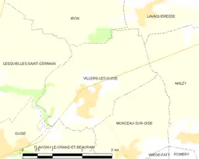 Poziția localității Villers-lès-Guise