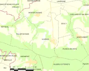 Poziția localității Vivières