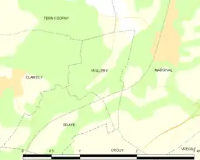 Poziția localității Vuillery