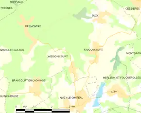 Poziția localității Wissignicourt