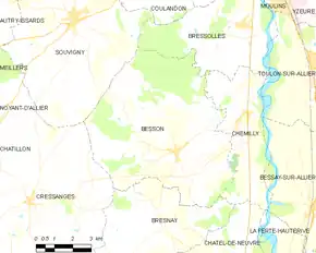 Poziția localității Besson