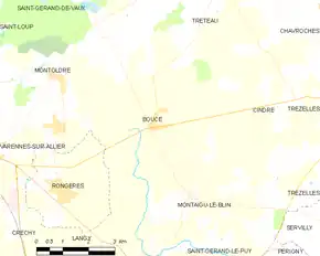Poziția localității Boucé