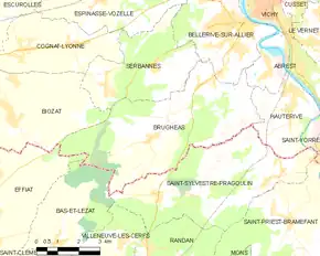 Poziția localității Brugheas