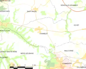 Poziția localității Chamblet