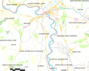 Poziția localității Chassenard