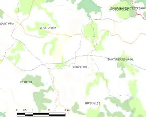 Poziția localității Châtelus