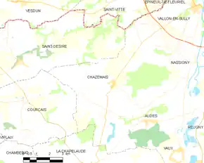 Poziția localității Chazemais
