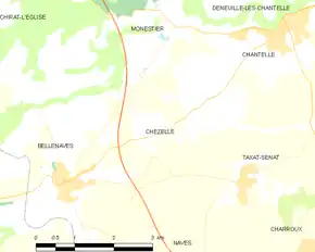 Poziția localității Chezelle