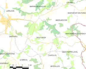 Poziția localității Droiturier