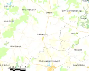 Poziția localității Franchesse