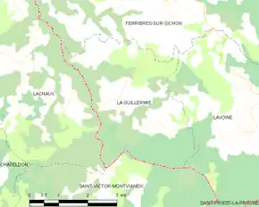 Poziția localității La Guillermie