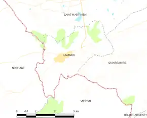 Poziția localității Lamaids
