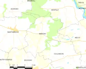 Poziția localității Marigny