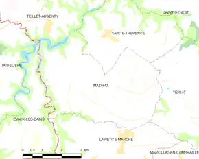 Poziția localității Mazirat