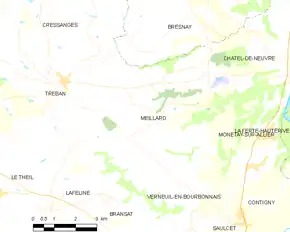 Poziția localității Meillard