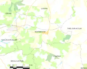 Poziția localității Montbeugny