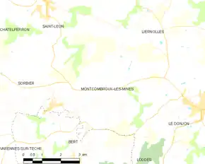 Poziția localității Montcombroux-les-Mines