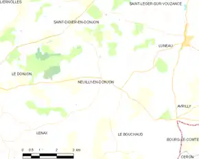 Poziția localității Neuilly-en-Donjon