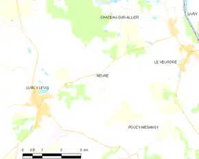 Poziția localității Neure