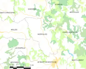 Poziția localității Nizerolles