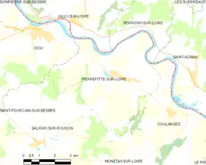 Poziția localității Pierrefitte-sur-Loire