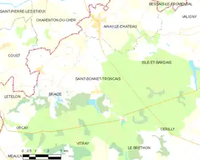Poziția localității Saint-Bonnet-Tronçais