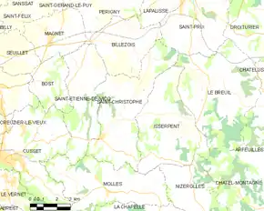 Poziția localității Saint-Christophe