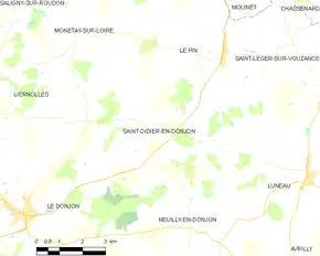 Poziția localității Saint-Didier-en-Donjon