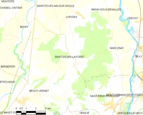 Poziția localității Saint-Didier-la-Forêt
