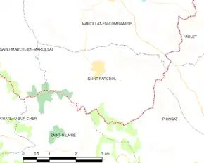 Poziția localității Saint-Fargeol