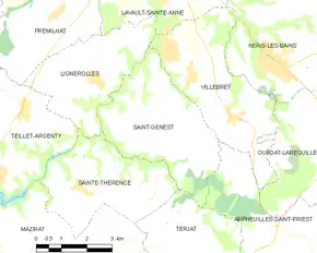 Poziția localității Saint-Genest