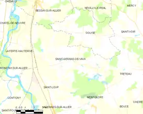 Poziția localității Saint-Gérand-de-Vaux