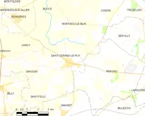 Poziția localității Saint-Gérand-le-Puy