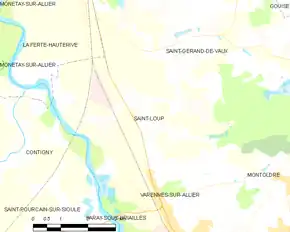 Poziția localității Saint-Loup