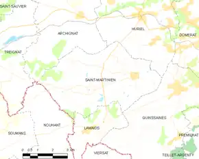 Poziția localității Saint-Martinien