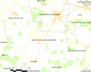 Poziția localității Saint-Pourçain-sur-Besbre