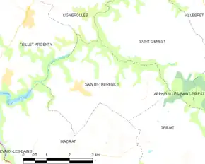 Poziția localității Sainte-Thérence